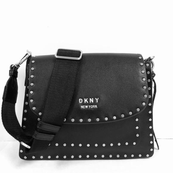 Dkny Bags Dkny Pauline Flap Studded Leather Crossbody Poshmark